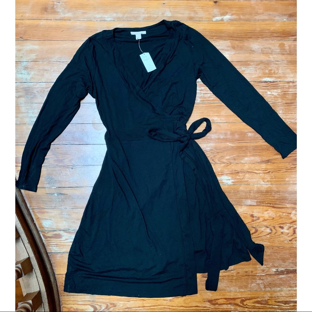 Banana republic elegant wrap dress black